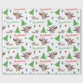 Weihnachtswild Geschenkpapier (Flach)