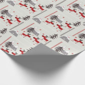 Weihnachtswild im Wald Geschenkpapier (Ecke)