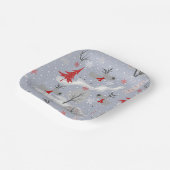 Weihnachtswild im Wald Pappteller (Gewinkelt)