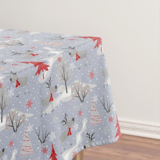 Weihnachtswild im Wald. Weihnachten, Hirsch Tischdecke (Beispiel)