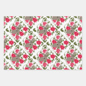 Weihnachtswild in Holz Geschenkpapier Set (Vorderseite)