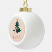 Weihnachtswild Keramik Kugel-Ornament (Rechts)