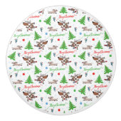 Weihnachtswild Keramikknauf (Vorderseite)