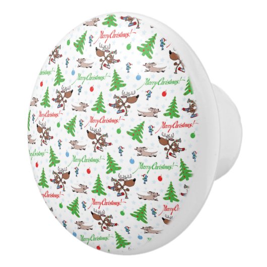 Weihnachtswild Keramikknauf (Rechts)