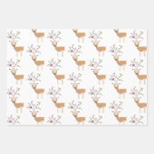 Weihnachtswild mit Vögeln Geschenkpapier Set (Vorderseite 3)
