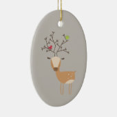 Weihnachtswild mit Vögeln Keramikornament (Rechts)