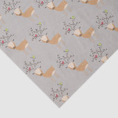 Weihnachtswild mit Vögeln Seidenpapier (Ausschnitt)