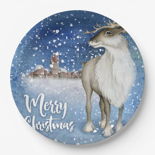 Weihnachtswild Pappteller (Vorderseite)