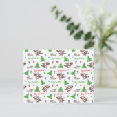 Weihnachtswild Postkarte (Stehend Vorderseite)