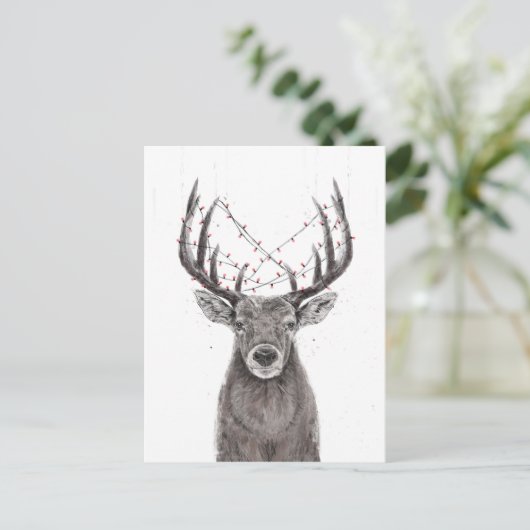 Weihnachtswild Postkarte (Stehend Vorderseite)