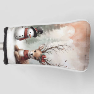 Weihnachtswild/Schneemann im klassischen Wald Golf Headcover