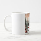 Weihnachtswild/Schneemann im klassischen Wald Kaffeetasse (Links)