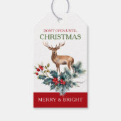 Weihnachtswildbeeren und Weihnachtsbeeren Geschenkanhänger (Vorderseite)