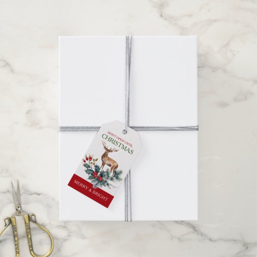 Weihnachtswildbeeren und Weihnachtsbeeren Geschenkanhänger (Mit Garn)