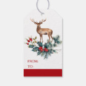 Weihnachtswildbeeren und Weihnachtsbeeren Geschenkanhänger (Rückseite)