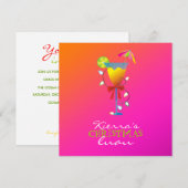 Weihnachtswilder Sonnenuntergang Luau des Einladung (Vorne/Hinten)