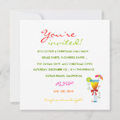 Weihnachtswilder Sonnenuntergang Luau des Einladung (Rückseite)