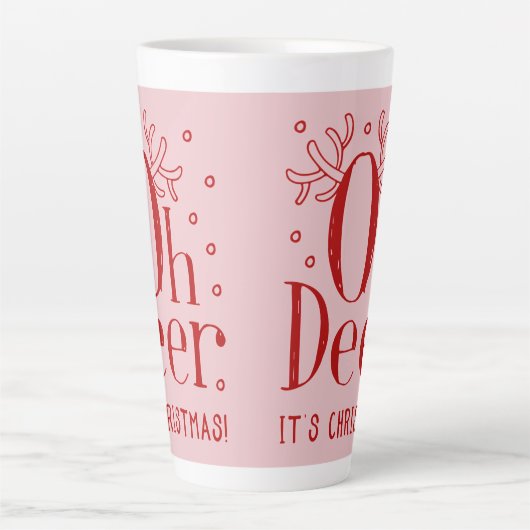 Weihnachtswildillustrierung latte Tasse (Vorderseite)