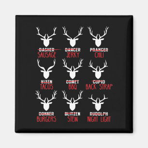 Weihnachtswildjäger aller Rentiere des Weihnachtsm Magnet