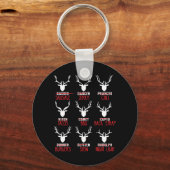 Weihnachtswildjäger aller Rentiere des Weihnachtsm Schlüsselanhänger (Vorderseite)