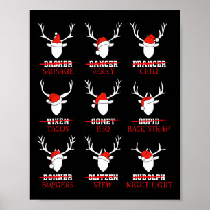 Weihnachtswildjäger jagen in aller Runde des Weihn Poster