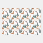 Weihnachtswildkaninchen Eichhörnchen Geschenkpapier Set (Vorderseite 2)