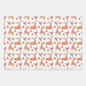 Weihnachtswildkaninchen Eichhörnchen Geschenkpapier Set (Vorderseite)