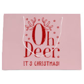 Weihnachtswildkleid lustige Illustration große Ges Große Geschenktüte (Vorderseite)