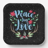 Weihnachtswildliebhaber mit Holly Pappteller (Vorderseite)