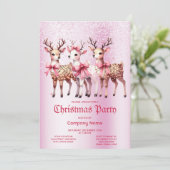 WeihnachtswildParty Einladung (Stehend Vorderseite)