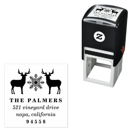 WeihnachtswildRücksendeadresse Permastempel (Beispiel)