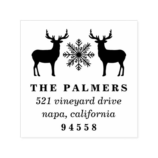 WeihnachtswildRücksendeadresse Permastempel (Design)