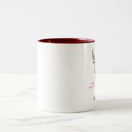 WeihnachtswildTasse Zweifarbige Tasse (Mittel)