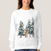 Weihnachtswildvogel Birds Pine Tree Forest Sweatshirt (Vorderseite)