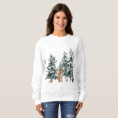 Weihnachtswildvogel Birds Pine Tree Forest Sweatshirt (Vorne ganz)