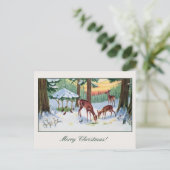 Weihnachtswildwald Feiertagspostkarte (Stehend Vorderseite)