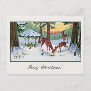 Weihnachtswildwald Feiertagspostkarte