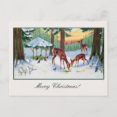 Weihnachtswildwald Feiertagspostkarte (Vorderseite)