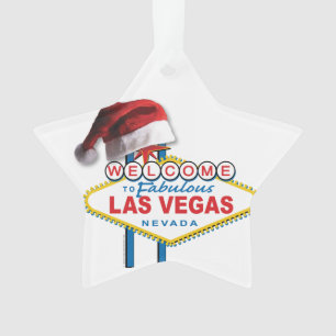 Weihnachtswillkommen zu Las Vegas-Zeichen Ornament