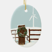 WeihnachtsWindpark-Verzierung Keramikornament (Hinten)