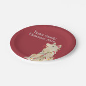 Weihnachtswinkel anpassbar pappteller (Schrägansicht)