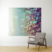 Weihnachtswinter-Grün Bokeh Fotografie-Hintergrund Wandteppich (Beispiel (Horizontal))