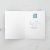 Weihnachtswinter-Schnee-Vollmond-Ren-Tier Feiertagskarte (Innenseite)