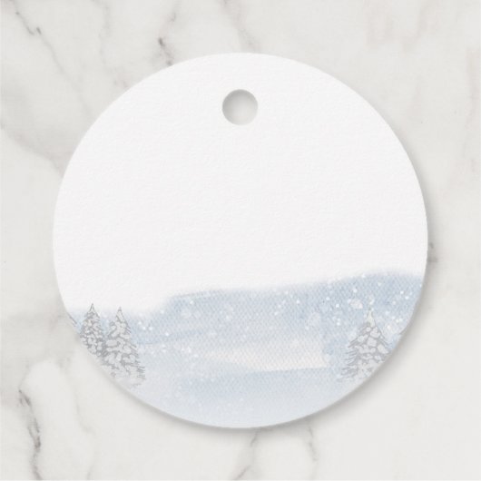 Weihnachtswinterdusche Santa Baby Danke Geschenkanhänger (Rückseite)