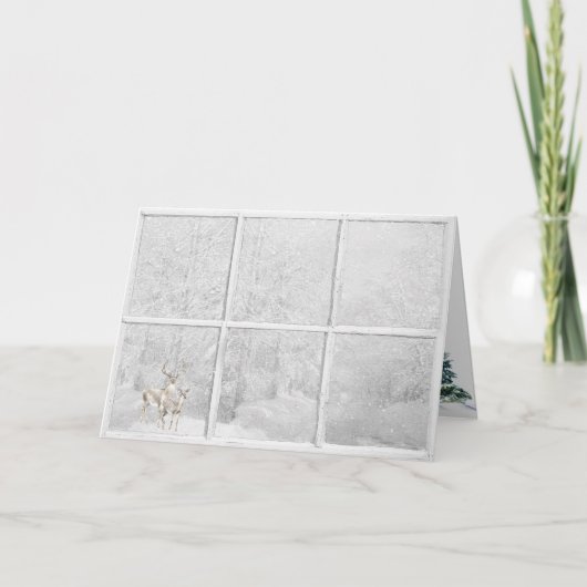 Weihnachtswinterfenster Karte (Vorderseite)