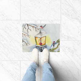 Weihnachtswinterlandschaft Fußmatte