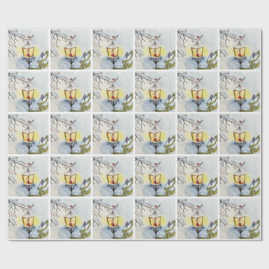 Weihnachtswinterlandschaft Geschenkpapier (Flach)