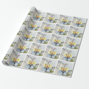 Weihnachtswinterlandschaft Geschenkpapier