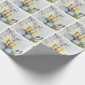 Weihnachtswinterlandschaft Geschenkpapier (Ecke)