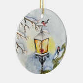 Weihnachtswinterlandschaft Keramik Ornament (Rechts)